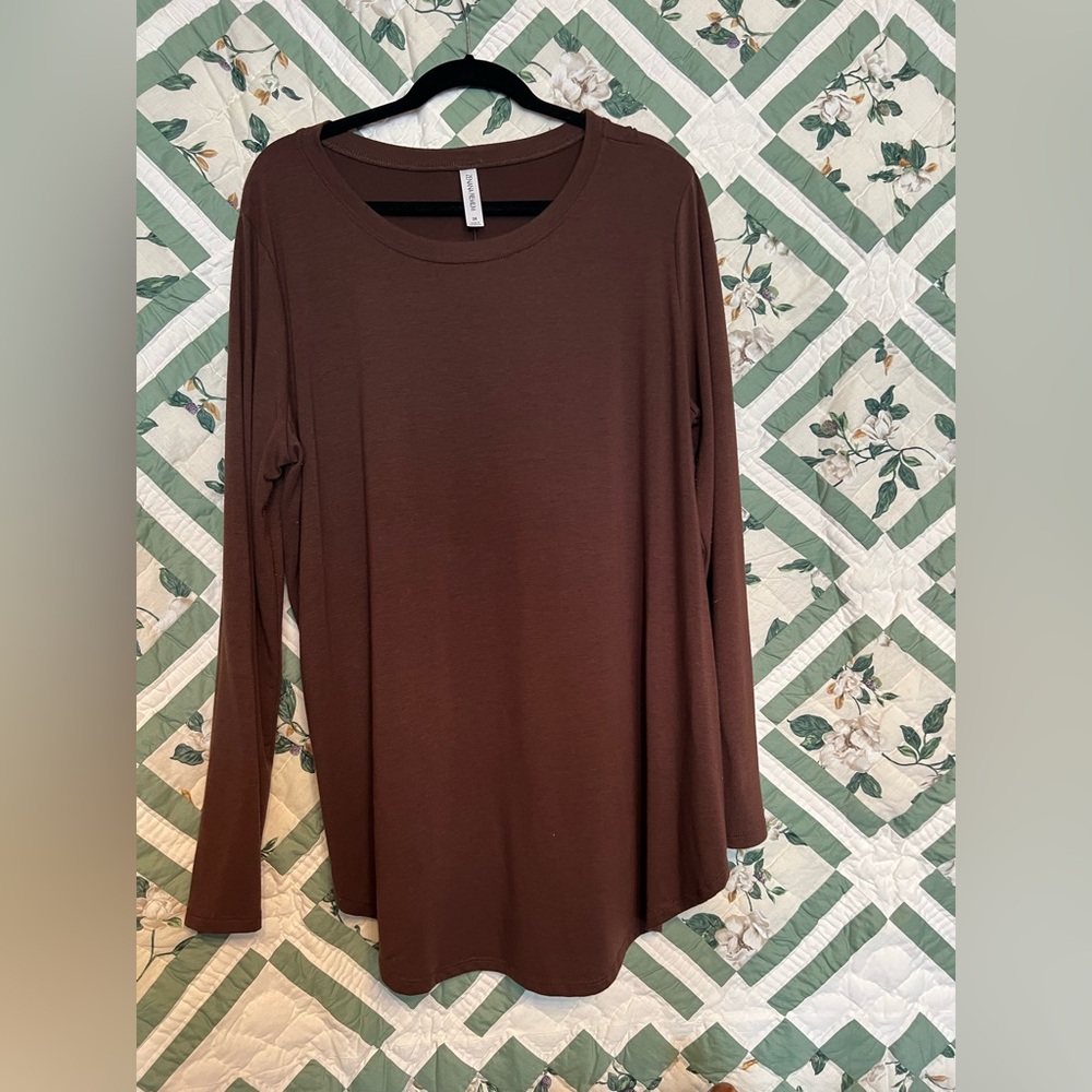 Zenana Outfitters Cocoa Long Sleeve Top